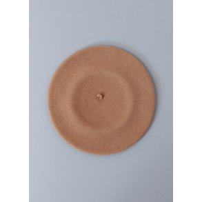 Vintage baret uld camel - One of a Kind