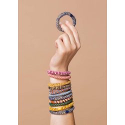 Hrelastik knekki velvet mauve/guld - Bon Dep