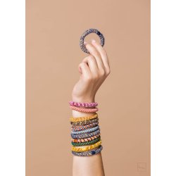 Hrelastik lilac brown glitter - Bon Dep