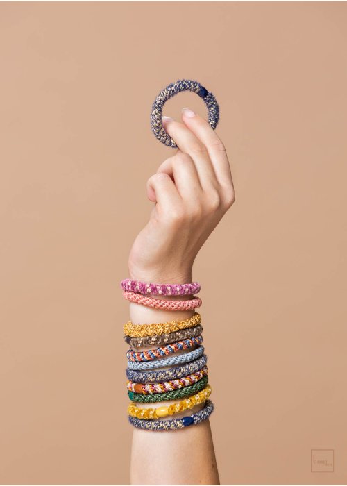 Hrelastik lilac brown glitter - Bon Dep