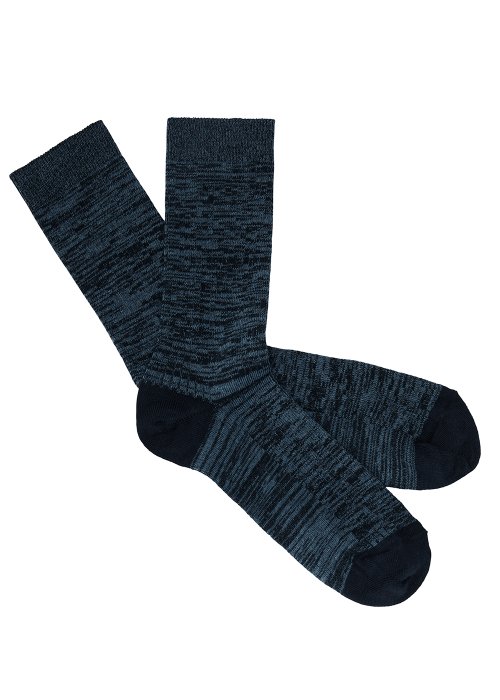 Ankelstrmper Navy melange - FUB