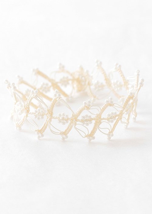 Armbnd Carland creme/white