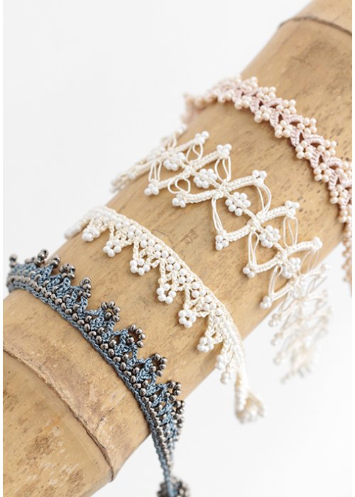 Armbnd Carland creme/white