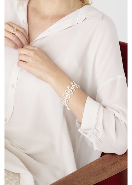 Armbnd Carland creme/white
